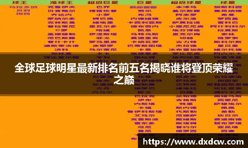 全球足球明星最新排名前五名揭晓谁将登顶荣耀之巅